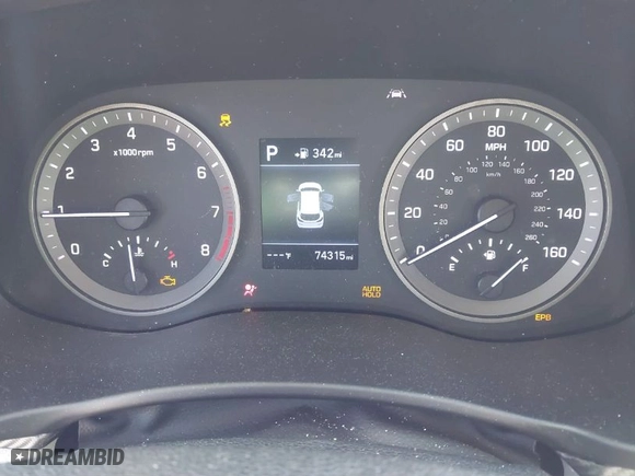 2019 Hyundai Tucson SE with VIN KM8J23A43KU934095, listed as a IAAI auction lot 41661135 with 74,315 mi miles. Bid and sale history available at carsss.com. Image 7.