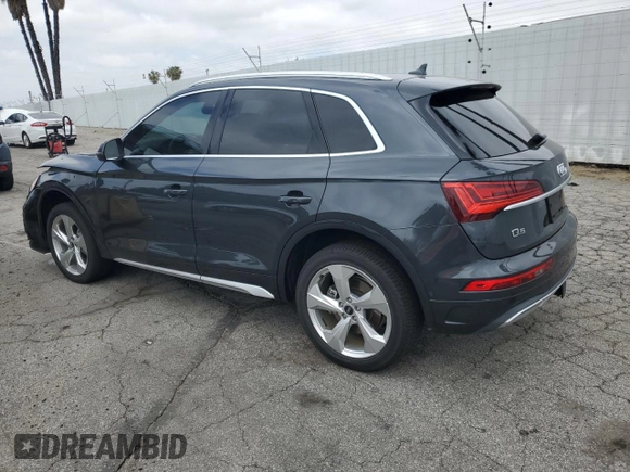 2021 Audi Q5 Prestige with VIN WA1CAAFY3M2062221, listed as a Copart auction lot 55538025 with 55,573 mi miles and Salvage title. Bid and sale history available at DreamBid. Image 2.