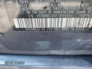 2015 Subaru Legacy 2.5i Premium with VIN 4S3BNBC66F3064251, listed as a IAAI auction lot 41666443 with 222,660 mi miles. Bid and sale history available at carsss.com. Image 9.