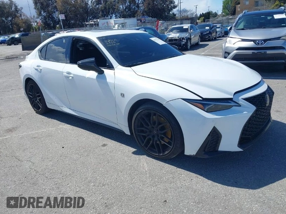 2024 Lexus IS with VIN JTHGZ1B29R5073519, listed as a IAAI auction lot 41777562 with 22,538 mi miles. Bid and sale history available at carsss.com. Image 1.