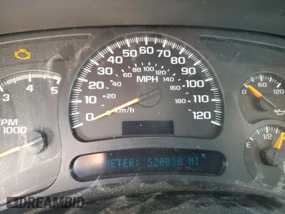 2005 GMC Sierra 1500 with VIN 1GTJC33235F813444, listed as a Copart auction lot 74541684 with 520,838 mi miles and Salvage Title. Bid and sale history available at DreamBid. Image 9.