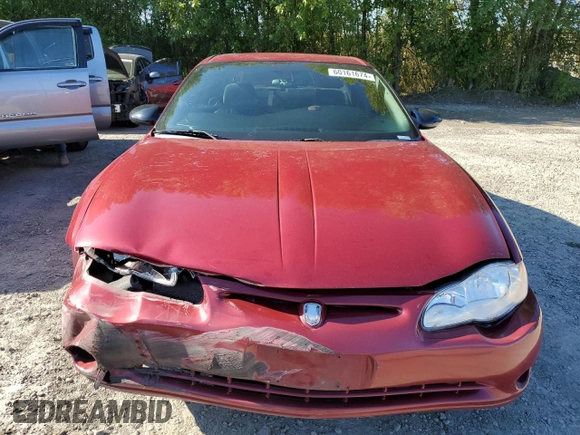 2005 Chevrolet Monte Carlo LS with VIN 2G1WW12E659337043, listed as a Copart auction lot 60161674 with 185,963 mi miles and Salvage Title. Bid and sale history available at carsss.com. Image 5.