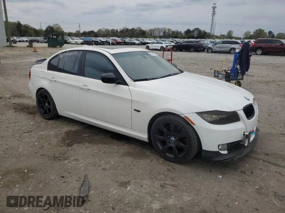 2009 BMW 3 Series 328i with VIN WBAPH77599NM31774, listed as a Copart auction lot 52669315 with 241,355 mi miles and Salvage title. Bid and sale history available at DreamBid. Image 4.
