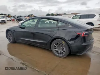 2025 Tesla Model 3 Long Range with VIN 5YJ3E1EB0SF921606, listed as a Copart auction lot 60728995 with 6,281 mi miles and Salvage title. Bid and sale history available at DreamBid. Image 2.