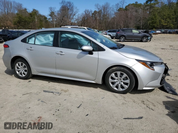 2023 Toyota Corolla LE with VIN 5YFB4MDE0PP001952, listed as a Copart auction lot 48400835 with 52,060 mi miles and Salvage Title. Bid and sale history available at DreamBid. Image 4.