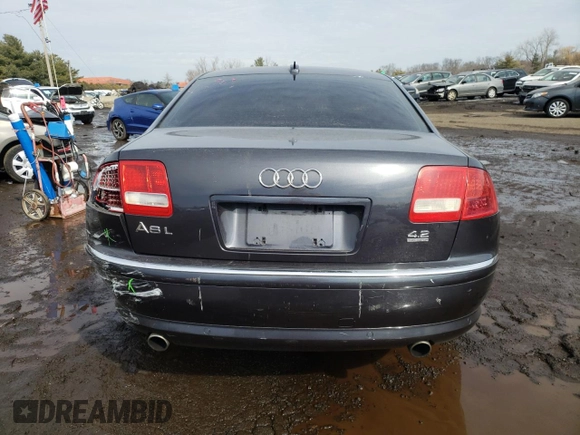 2005 Audi A8 L with VIN WAUML44E85N016315, listed as a Copart auction lot 46467405 with 224,069 mi miles and Salvage Title. Bid and sale history available at carsss.com. Image 6.