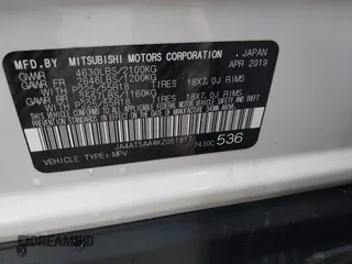 2019 Mitsubishi Eclipse Cross SE with VIN JA4AT5AA4KZ051817, listed as a IAAI auction lot 42102776 with 62,291 mi miles and . Bid and sale history available at DreamBid. Image 9.
