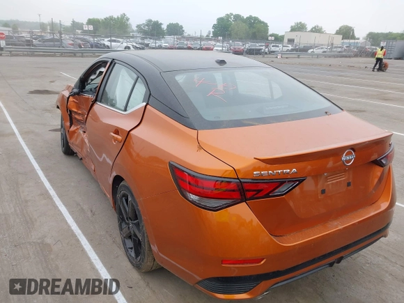 2025 Nissan Sentra SR with VIN 3N1AB8DV1SY278758, listed as a IAAI auction lot 42121523 with 2,866 mi miles and . Bid and sale history available at DreamBid. Image 3.
