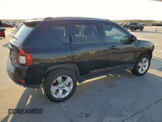 2015 Jeep Compass Latitude with VIN 1C4NJCEBXFD131484, listed as a Copart auction lot 74731464 with 76,048 mi miles and Salvage Title. Bid and sale history available at carsss.com. Image 3.