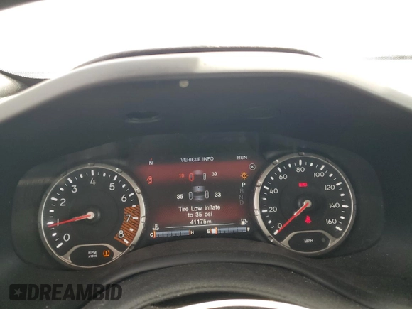 2023 Jeep Renegade Altitude with VIN ZACNJDE12PPP19957, listed as a Copart auction lot 54247215 with 41,175 mi miles and Salvage title. Bid and sale history available at DreamBid. Image 9.
