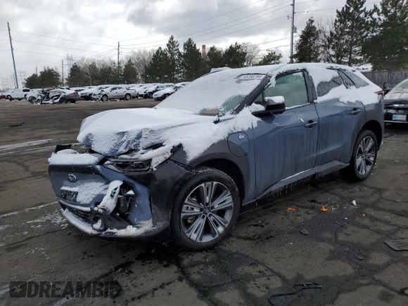 2023 Subaru Solterra Premium z VIN JTMABABA1PA031661, wystawiony jako Copart lot #48266764 z przebiegiem Nie podano mil oraz . Historia ofert i sprzedaży dostępna na DreamBid. Obrazek 1.