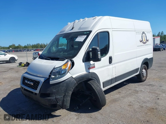 2022 Ram ProMaster Cargo with VIN 3C6LRVBG6NE118991, listed as a IAAI auction lot 41828552 with 55,016 mi miles. Bid and sale history available at carsss.com. Image 6.