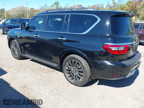2022 Nissan Armada Platinum with VIN JN8AY2DA0N9390388, listed as a IAAI auction lot 41291488 with 42,545 mi miles and . Bid and sale history available at DreamBid. Image 3.