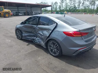 2018 Hyundai Elantra Sport with VIN KMHD04LB0JU597002, listed as a IAAI auction lot 41983087 with 95,583 mi miles. Bid and sale history available at carsss.com. Image 3.
