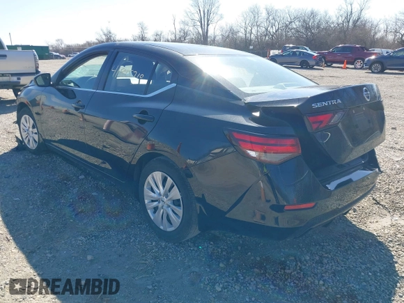 2022 Nissan Sentra S with VIN 3N1AB8BV0NY225010, listed as a IAAI auction lot 41815710 with 75,142 mi miles. Bid and sale history available at carsss.com. Image 3.