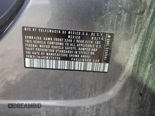 2014 Volkswagen Jetta TDI w/Premium with VIN 3VW3L7AJ4EM273755, listed as a Copart auction lot 52389795 with 184,586 mi miles and Salvage title. Bid and sale history available at DreamBid. Image 12.