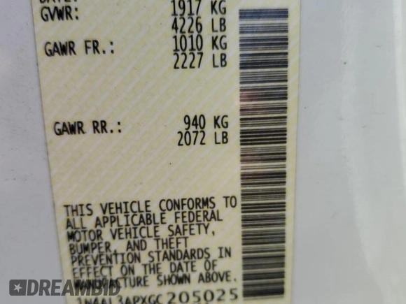 2016 Nissan Altima SR with VIN 1N4AL3APXGC205025, listed as a Copart auction lot 49219525 with 169,011 mi miles and Salvage Title. Bid and sale history available at carsss.com. Image 13.