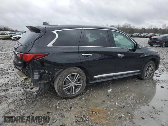 2018 Infiniti QX60 with VIN 5N1DL0MN2JC510411, listed as a Copart auction lot 48258305 with 97,921 mi miles and Salvage Title. Bid and sale history available at carsss.com. Image 3.