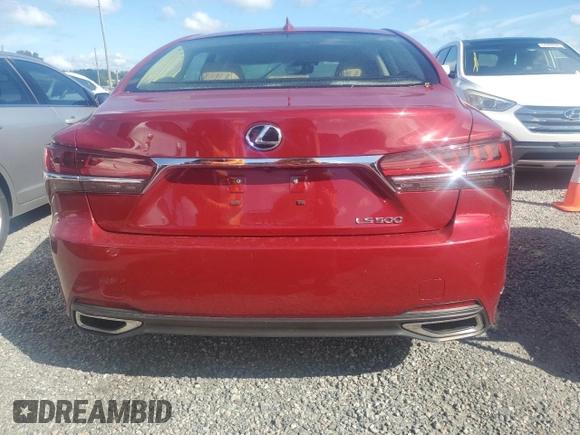 2018 Lexus LS 500 with VIN JTHB51FF5J5005774, listed as a Copart auction lot 74082444 with Not provided miles and Salvage title. Bid and sale history available at DreamBid. Image 6.