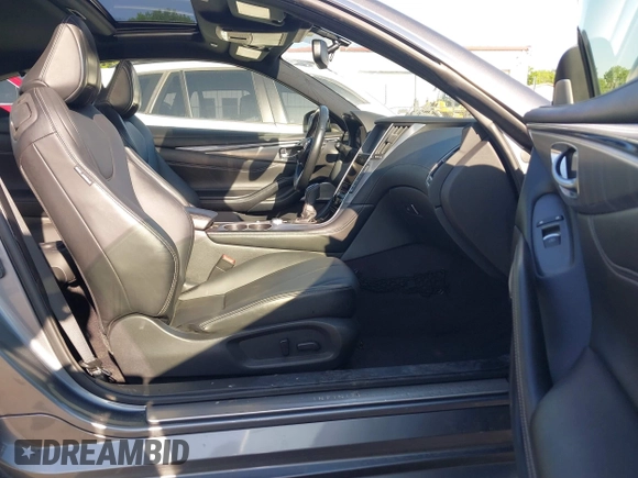 2018 Infiniti Q60 Luxe with VIN JN1CV7EK5JM200189, listed as a IAAI auction lot 41984637 with 77,315 mi miles and . Bid and sale history available at carsss.com. Image 5.