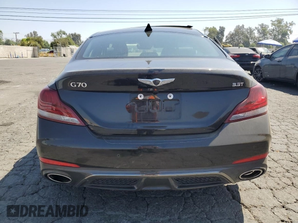 2019 Genesis G70 3.3T Advanced with VIN KMTG34LE8KU015587, listed as a Copart auction lot 69414314 with 66,554 mi miles and Salvage Title. Bid and sale history available at carsss.com. Image 6.