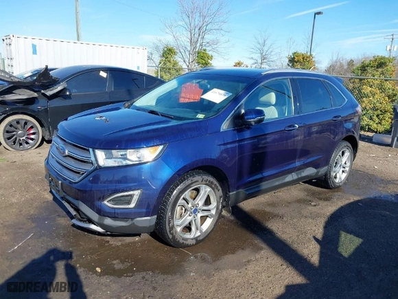 2016 Ford Edge Titanium with VIN 2FMPK4K89GBB76987, listed as a IAAI auction lot 41674638 with 89,069 mi miles. Bid and sale history available at carsss.com. Image 2.