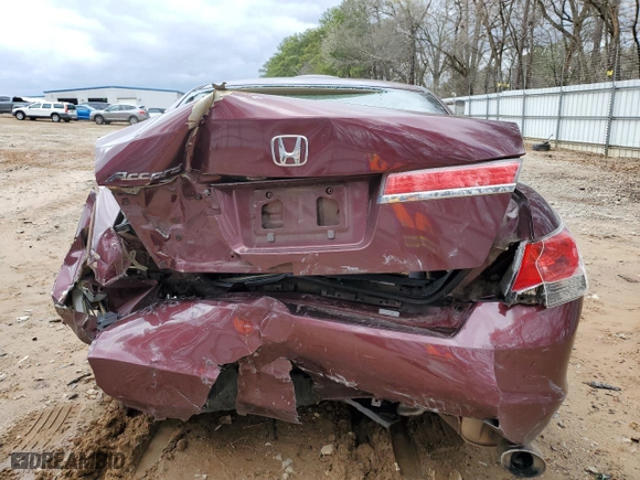 2011 Honda Accord Sdn LX-P with VIN 1HGCP2F43BA046001, listed as a Copart auction lot 47176945 with 186,385 mi miles and Salvage Title. Bid and sale history available at carsss.com. Image 6.