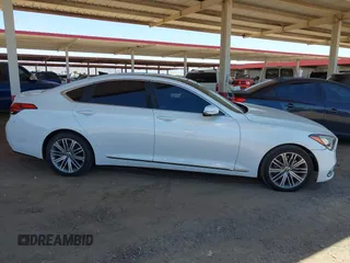 2018 Genesis G80 3.8L with VIN KMHGN4JE3JU216089, listed as a IAAI auction lot 42576639 with 57,382 mi miles and . Bid and sale history available at DreamBid. Image 13.