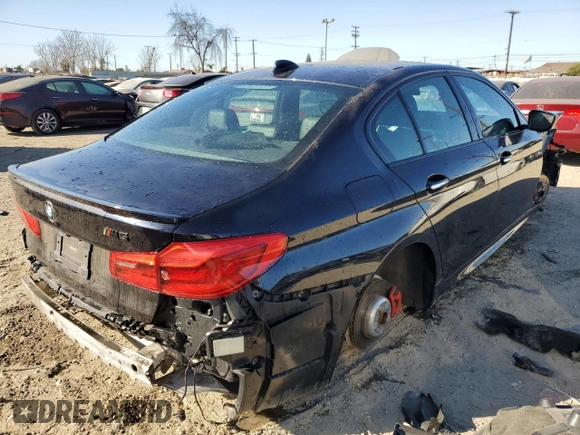 2018 BMW 5 Series 540i with VIN WBAJE5C52JWA95279, listed as a Copart auction lot 88995395 with Not provided miles and Salvage title. Bid and sale history available at DreamBid. Image 3.