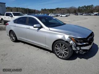 2015 Hyundai Genesis 5.0L with VIN KMHGN4JF7FU028076, listed as a Copart auction lot 48015085 with 144,021 mi miles and Salvage Title. Bid and sale history available at carsss.com. Image 4.