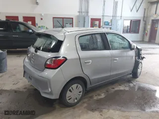 2022 Mitsubishi Mirage ES with VIN ML32AUHJ0NH002031, listed as a IAAI auction lot 41654897 with 42,863 mi miles. Bid and sale history available at carsss.com. Image 4.