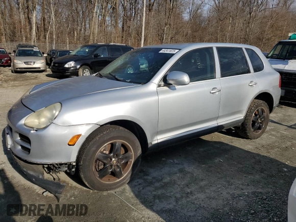 2004 Porsche Cayenne S with VIN WP1AB29P54LA76777, listed as a Copart auction lot 44341825 with 128,667 mi miles and Salvage Title. Bid and sale history available at carsss.com. Image 1.