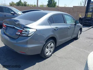 2013 Honda Civic Sdn LX with VIN 19XFB2F55DE286959, listed as a IAAI auction lot 42051407 with 233,383 mi miles. Bid and sale history available at carsss.com. Image 4.