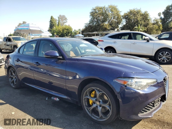 2019 Alfa Romeo Giulia Ti Sport with VIN ZARFANBN8K7612203, listed as a Copart auction lot 72585364 with 59,809 mi miles and Salvage Title. Bid and sale history available at carsss.com. Image 4.