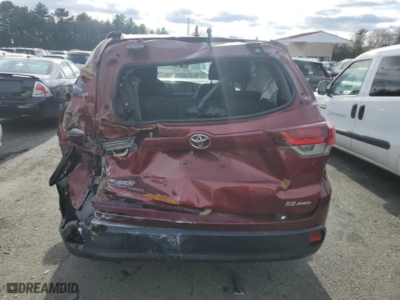 2019 Toyota Highlander SE with VIN 5TDJZRFH2KS609926, listed as a Copart auction lot 88778605 with 210,367 mi miles and Salvage Title. Bid and sale history available at carsss.com. Image 6.
