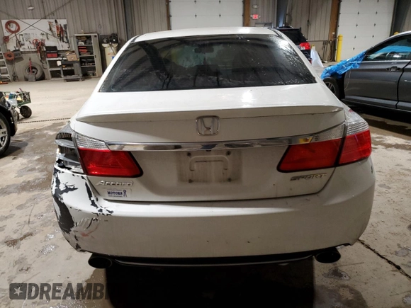 2014 Honda Accord Sedan Sport with VIN 1HGCR2F52EA190131, listed as a Copart auction lot 82997814 with 0 mi miles and Salvage Title. Bid and sale history available at carsss.com. Image 6.