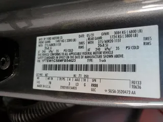 2021 Ford F-150 XL with VIN 1FTEW1C58MFB54623, listed as a Copart auction lot 55072405 with 115,374 mi miles and Salvage title. Bid and sale history available at DreamBid. Image 12.