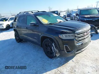 2021 GMC Acadia AT4 with VIN 1GKKNLLS9MZ121236, listed as a IAAI auction lot 41192159 with 43,110 mi miles. Bid and sale history available at carsss.com. Image 1.