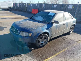 2002 Audi A4 1.8T with VIN WAULC68E52A211549, listed as a IAAI auction lot 40943374 with 204,725 mi miles. Bid and sale history available at carsss.com. Image 2.
