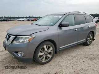 2015 Nissan Pathfinder Platinum with VIN 5N1AR2MN7FC680347, listed as a Copart auction lot 59760465 with 167,777 mi miles and Salvage title. Bid and sale history available at DreamBid. Image 1.
