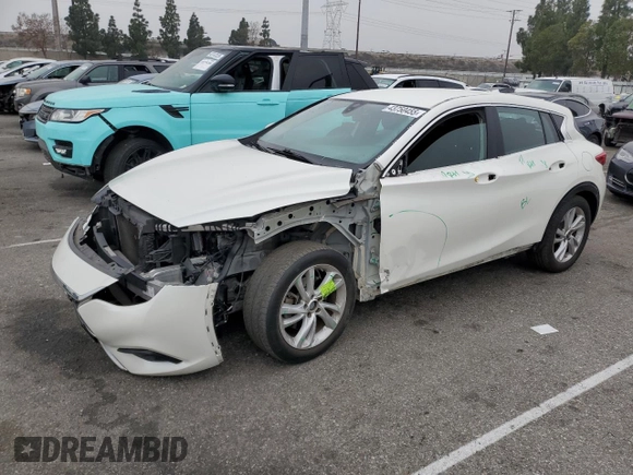 2017 Infiniti QX30 Sport with VIN SJKCH5CP1HA039582, listed as a Copart auction lot 43750455 with 72,068 mi miles and Salvage title. Bid and sale history available at DreamBid. Image 1.