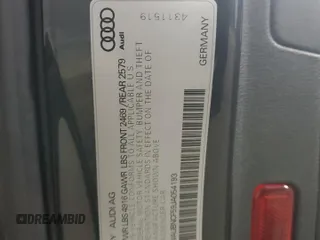 2018 Audi A5 Sportback Premium Plus z VIN WAUBNCF59JA054193, wystawiony jako Copart lot #50825495 z przebiegiem 80 307 mil mil oraz Szkoda całkowita • Salvage title. Historia ofert i sprzedaży dostępna na DreamBid. Obrazek 12.