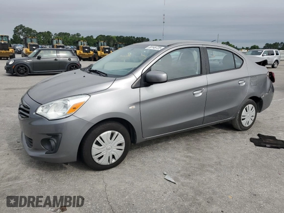 2017 Mitsubishi Mirage ES with VIN ML32F3FJ5HHF09531, listed as a Copart auction lot 58148725 with 71,594 mi miles and Salvage title. Bid and sale history available at DreamBid. Image 1.