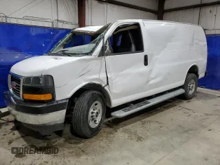 2023 GMC Savana Cargo Van with VIN 1GTW7AFP1P1138957, listed as a Copart auction lot 83101944 with 16,124 mi miles and Salvage Title. Bid and sale history available at carsss.com. Image 1.