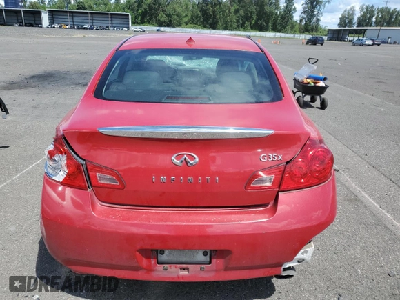2008 Infiniti G35 x with VIN JNKBV61F88M252453, listed as a Copart auction lot 61467724 with 167,241 mi miles and Salvage Title. Bid and sale history available at DreamBid. Image 6.