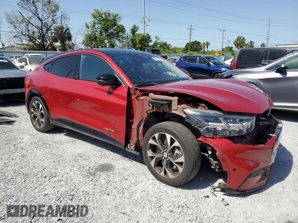 2021 Ford Mustang Mach-E Premium with VIN 3FMTK3R73MMA09251, listed as a Copart auction lot 56739425 with 47,940 mi miles and Salvage title. Bid and sale history available at DreamBid. Image 4.