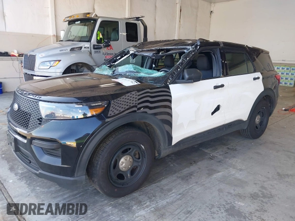 2021 Ford Police Interceptor with VIN 1FM5K8AC9MGC32063, listed as a IAAI auction lot 42071782 with 46,786 mi miles and . Bid and sale history available at DreamBid. Image 18.