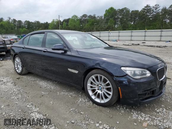 2015 BMW 7 Series 750Li with VIN WBAYE8C50FD781398, listed as a Copart auction lot 49519484 with 54,075 mi miles and Salvage Title. Bid and sale history available at carsss.com. Image 4.