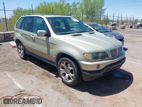 2000 BMW X5 with VIN WBAFB334XYLH02339, listed as a IAAI auction lot 42103940 with 115,355 mi miles. Bid and sale history available at carsss.com. Image 1.