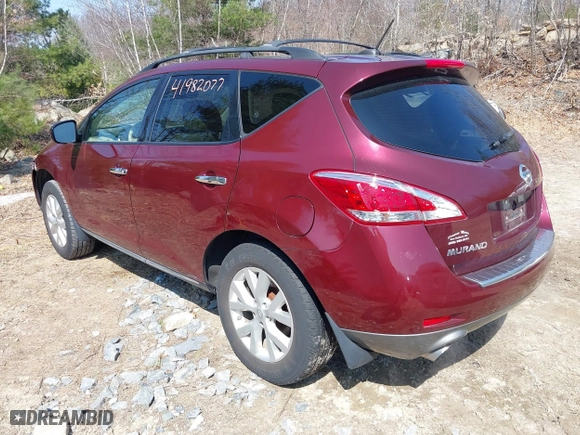 2011 Nissan Murano LE with VIN JN8AZ1MW8BW177494, listed as a IAAI auction lot 41982077 with 78,212 mi miles. Bid and sale history available at carsss.com. Image 3.